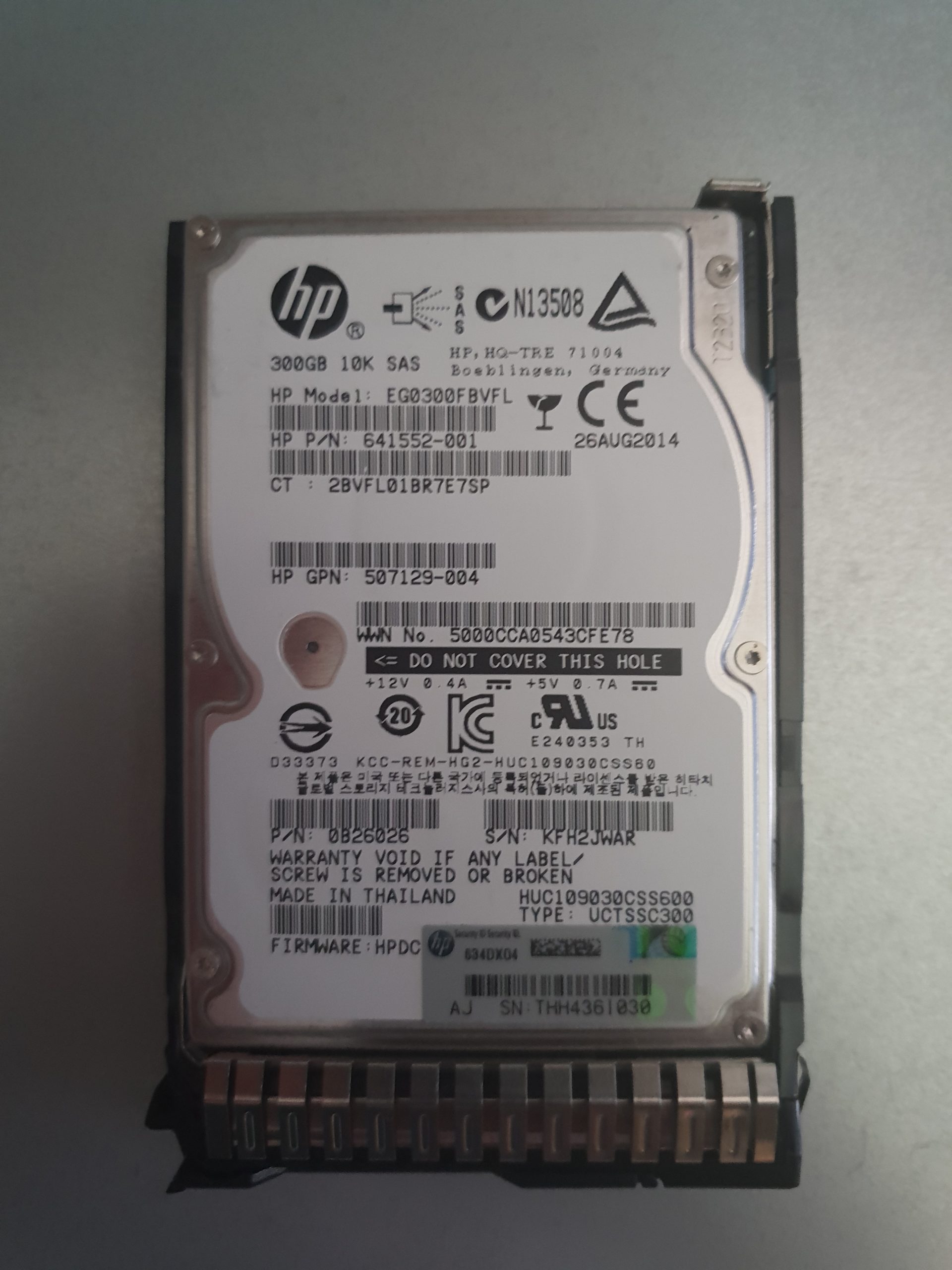 20180819_104337 HP SAS 300GB 10K