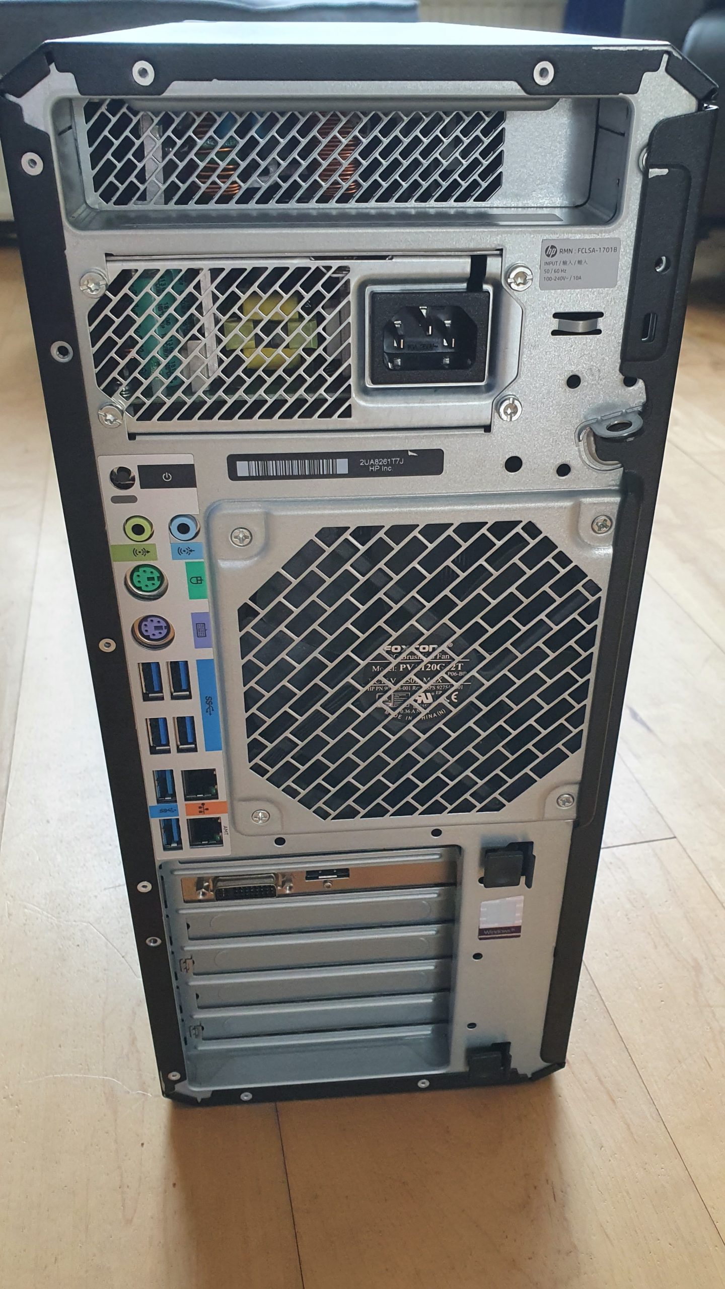 HPE Z4 G4 Back HPE Z4 G4 Back